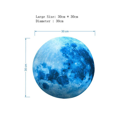 Lune Lumineuse 3D : Autocollants Muraux Enchantés