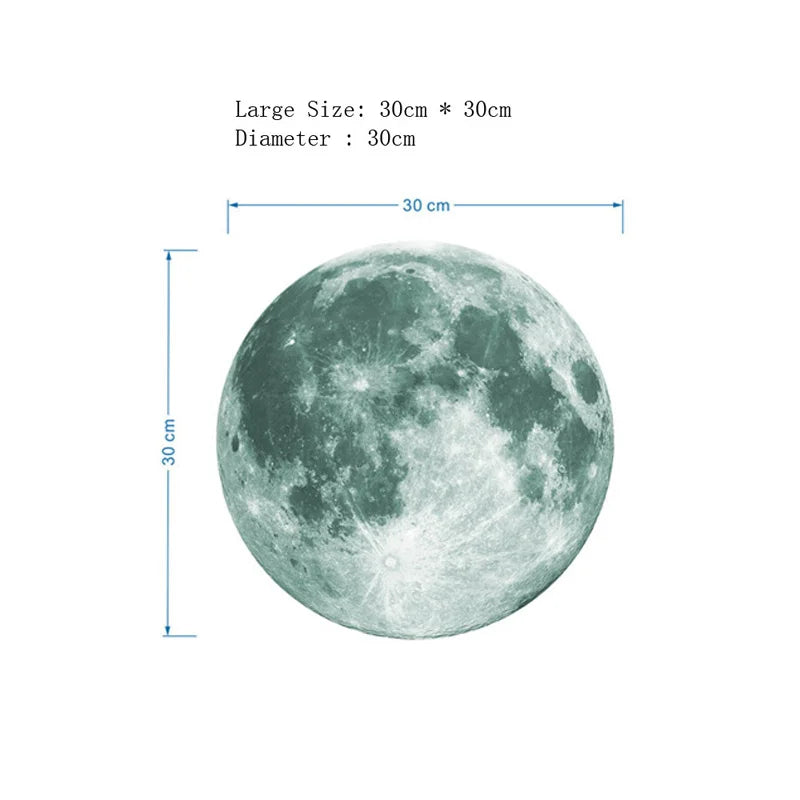 Lune Lumineuse 3D : Autocollants Muraux Enchantés