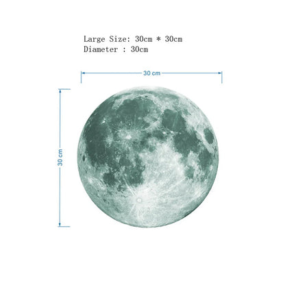 Lune Lumineuse 3D : Autocollants Muraux Enchantés